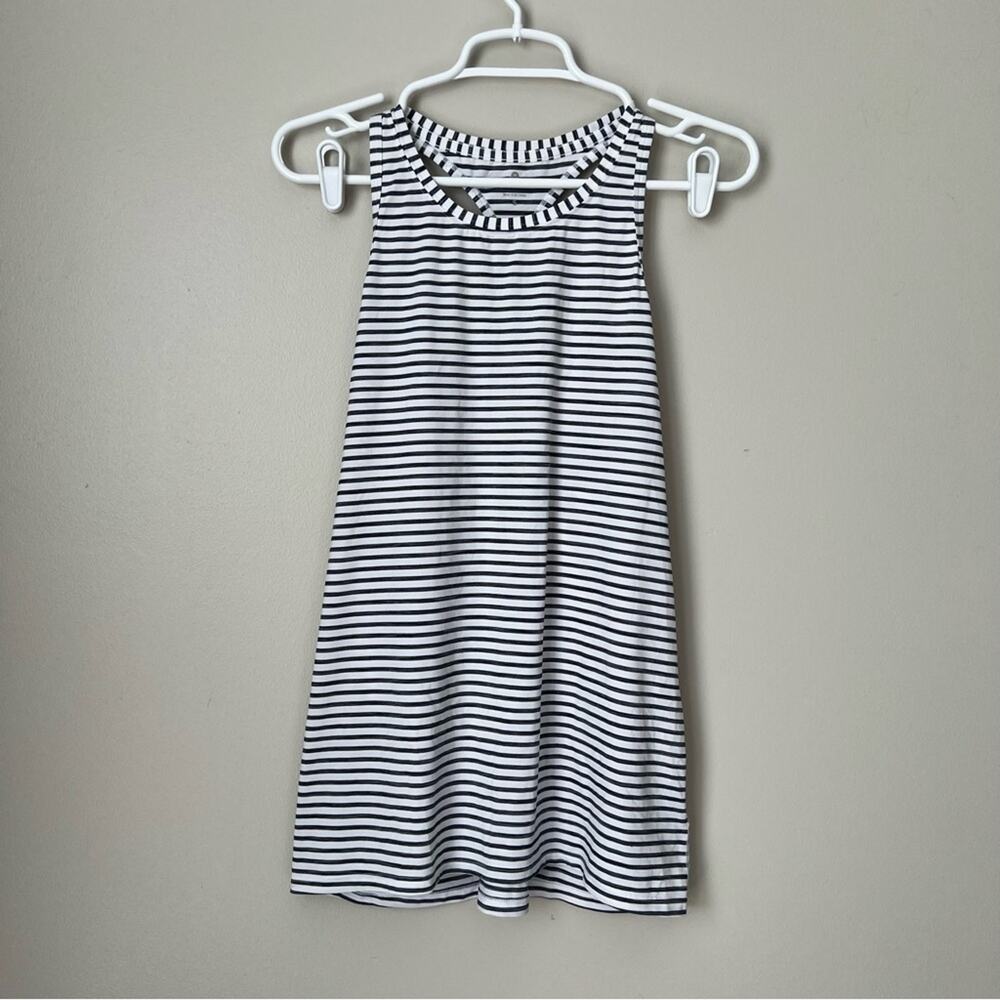 Athleta Women’s White Striped Workout Tank Top Size Small